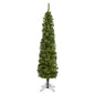 6' Green Pencil Artificial Christmas Tree with 150 Clear LED Lights