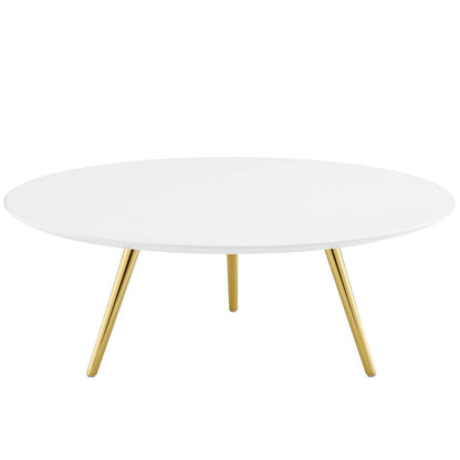 Lippa 40" Round Wood Coffee Table with Tripod Base by Modway