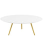 Lippa 40" Round Wood Coffee Table with Tripod Base by Modway