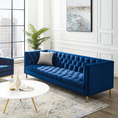 Delight Tufted Button Performance Velvet Sofa by Modway