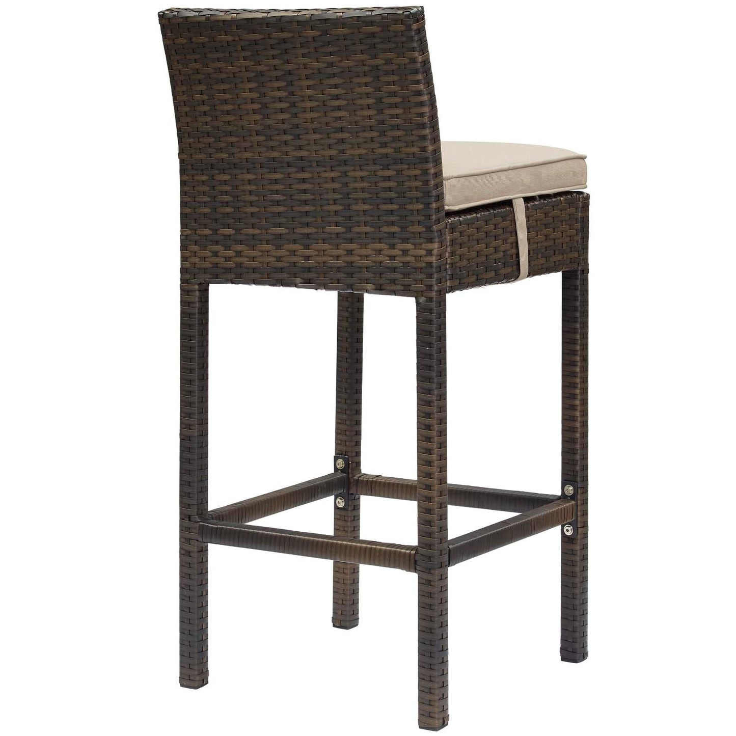 Conduit Outdoor Patio Wicker Rattan Bar Stool Set of 4 by Modway
