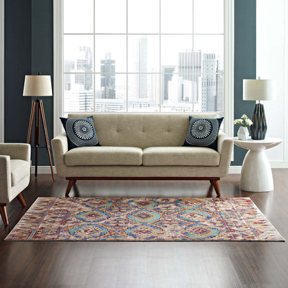 Centehua Distressed Southwestern Aztec 8x10 Area Rug by Modway