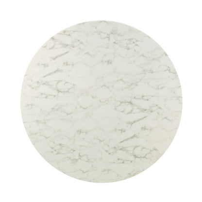 Lippa 54" Round Faux Marble Dining Table by Modway