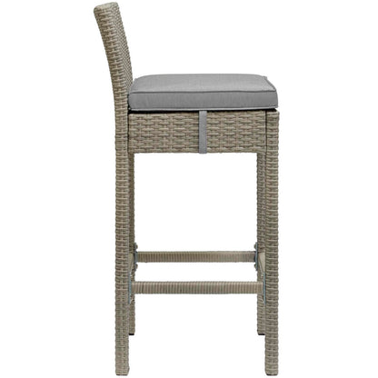 Conduit Outdoor Patio Wicker Rattan Bar Stool Set of 4 by Modway
