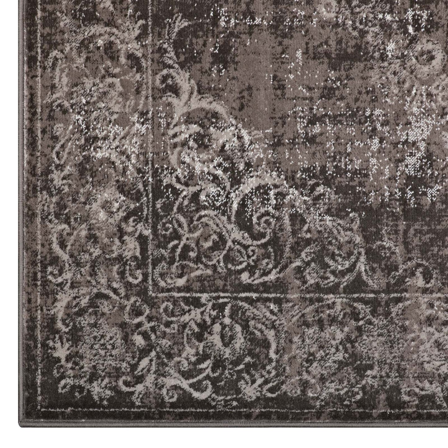 Gamela Rustic Vintage Ornate Floral Medallion 5x8 Area Rug by Modway