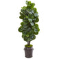 6' Fiddle Leaf Fig Artificial Tree in Metal Planter