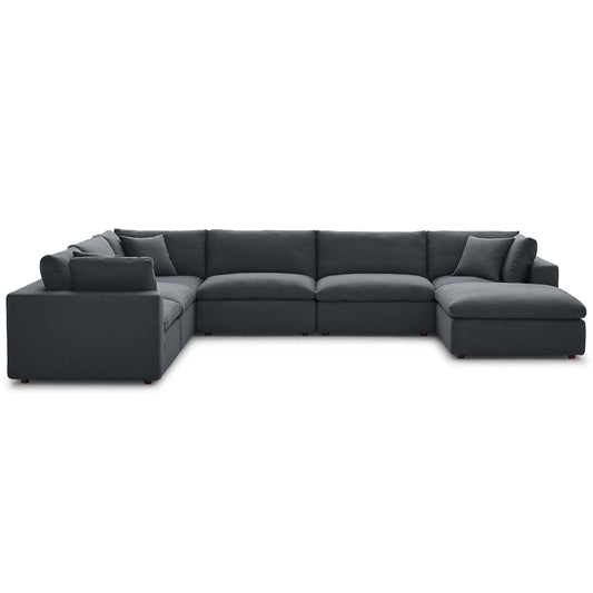 Commix 7-Piece Down Filled Overstuffed Sectional Sofa by Modway