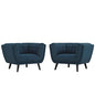 Bestow 2 Piece Upholstered Fabric Armchair Set by Modway