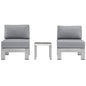 Shore 3 Piece Outdoor Patio Aluminum Sectional Sofa Set by Modway