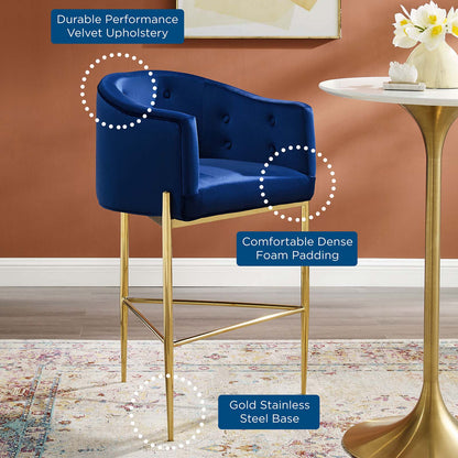 Savour Tufted Performance Velvet Bar Stool by Modway