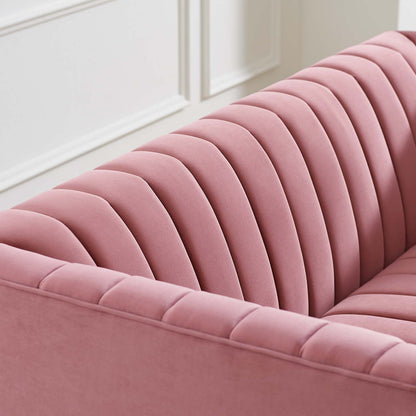 Shift Channel Tufted Performance Velvet Loveseat by Modway