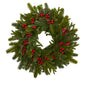 22" Pine, Pinecone and Berry Artificial Wreath