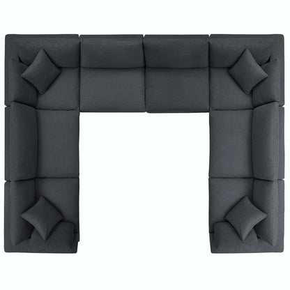 Commix 8-Piece Down Filled Overstuffed Sectional Sofa by Modway