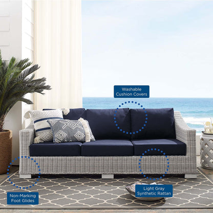 Conway Sunbrella¨ Outdoor Patio Wicker Rattan Sofa by Modway
