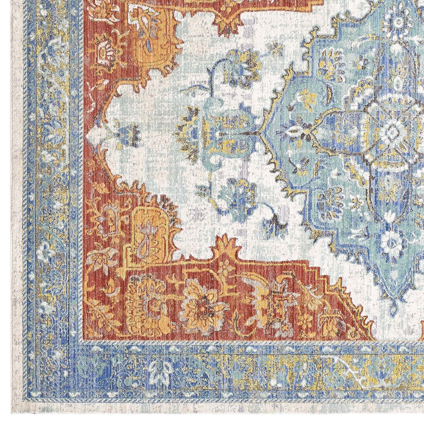 Citlali Distressed Southwestern Aztec 5x8 Area Rug by Modway
