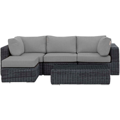 Summon 5 Piece Outdoor Patio Sunbrella¨ Sectional Set by Modway