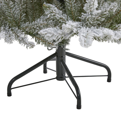 5' Flocked West Virginia Spruce Artificial Christmas Tree with 200 Clear Lights