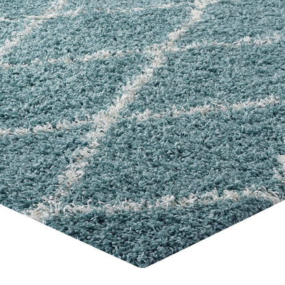 Toryn Diamond Lattice 5x8 Shag Area Rug by Modway