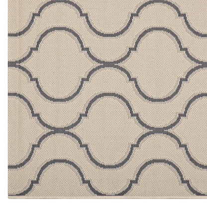 Linza Wave Abstract Trellis Indoor and Outdoor 5x8 Area Rug by Modway