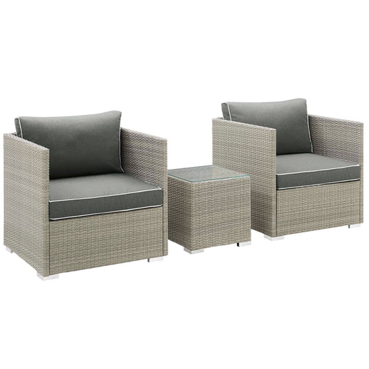 Repose 3 Piece Outdoor Patio Sectional Set by Modway