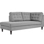 Empress Upholstered Fabric Left Facing Bumper by Modway