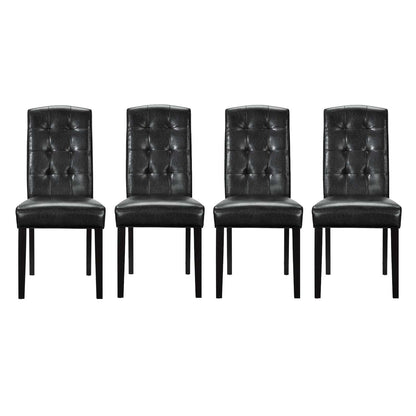 Perdure Vinyl Dining Chairs Set of 4 by Modway