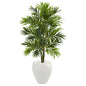 4' Areca Artificial Palm Tree in White Planter