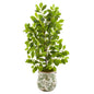 36" Ficus Artificial Tree in Floral Planter