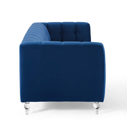 Mesmer Channel Tufted Button Performance Velvet Sofa by Modway