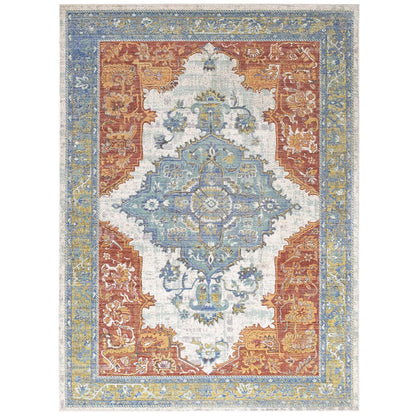Citlali Distressed Southwestern Aztec 8x10 Area Rug by Modway