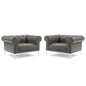 Idyll Tufted Upholstered Leather Armchair Set of 2 by Modway