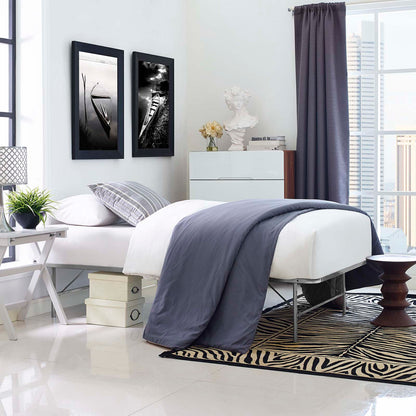 Horizon Stainless Steel Twin Bed Frame by Modway