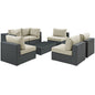 Sojourn 7 Piece Outdoor Patio Sunbrella¨ Sectional Set by Modway
