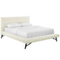 Julia Biscuit Tufted Upholstered Fabric Queen Platform Bed by Modway