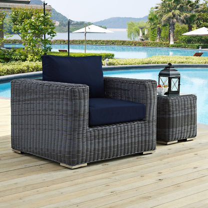 Summon Outdoor Patio Fabric Sunbrella¨ Armchair by Modway