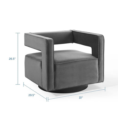 Booth Performance Velvet Performance Velvet Swivel Armchair by Modway