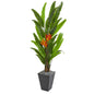 6.5' Heliconia Artificial Plant in Slate Planter