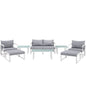 Fortuna 9 Piece Outdoor Patio Sectional Sofa Set by Modway