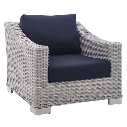 Conway 5-Piece Sunbrella¨ Outdoor Patio Wicker Rattan Furniture Set by Modway