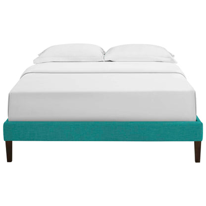 Tessie Fabric King Bed Frame with Squared Tapered Legs by Modway