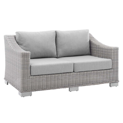 Conway Sunbrella¨ Outdoor Patio Wicker Rattan Loveseat by Modway