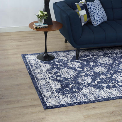 Kazia Distressed Floral Lattice 5x8 Area Rug by Modway