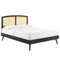 Sierra Cane and Wood Full Platform Bed With Splayed Legs by Modway