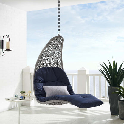 Landscape Hanging Chaise Lounge Outdoor Patio Swing Chair by Modway