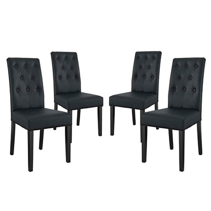 Confer Vinyl Dining Side Chair Set of 4 by Modway
