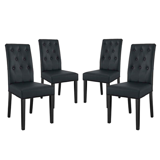 Confer Vinyl Dining Side Chair Set of 4 by Modway