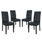Confer Vinyl Dining Side Chair Set of 4 by Modway