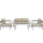 Shore 6 Piece Outdoor Patio Aluminum Sectional Sofa Set by Modway