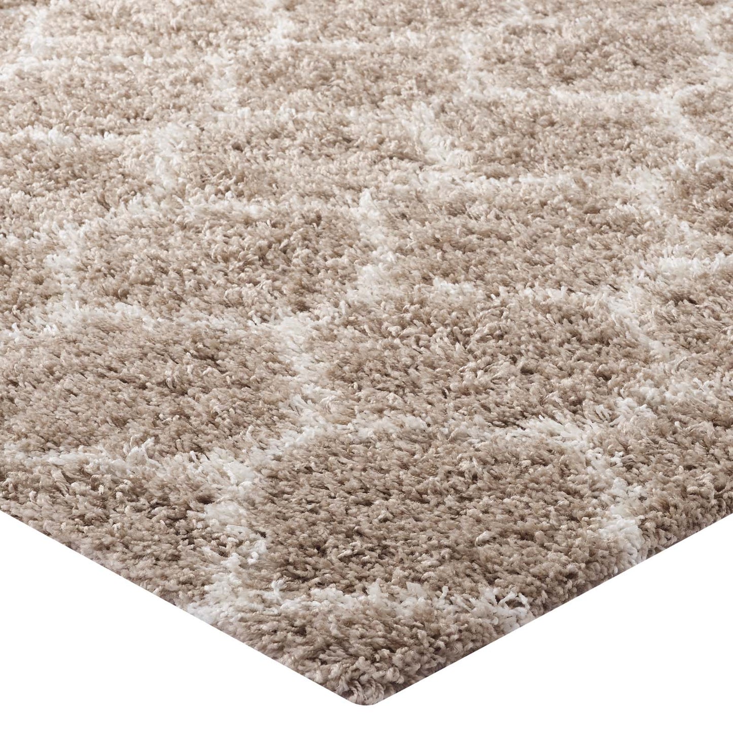 Solvea Moroccan Trellis 5x8 Shag Area Rug by Modway
