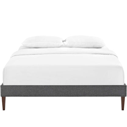 Tessie Fabric Queen Bed Frame with Squared Tapered Legs by Modway